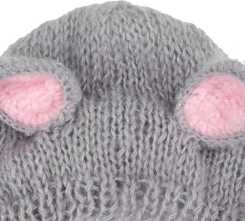 Light Gray Newborn Crochet Photography Outfit Hat Doll Costume 0 3 Months - Image 5